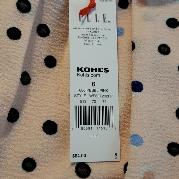 ELLE Pebble Pink Sleeveless DOT Dress - Picture 10 of 12